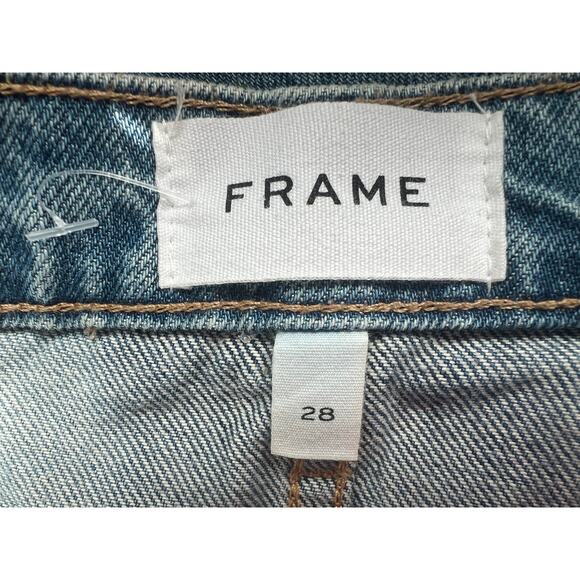 FRAME WOMENS SIZE 28 LE JANE HIGH RISE WIDE LEG VARSITY BLUES NEW - Picture 4 of 14